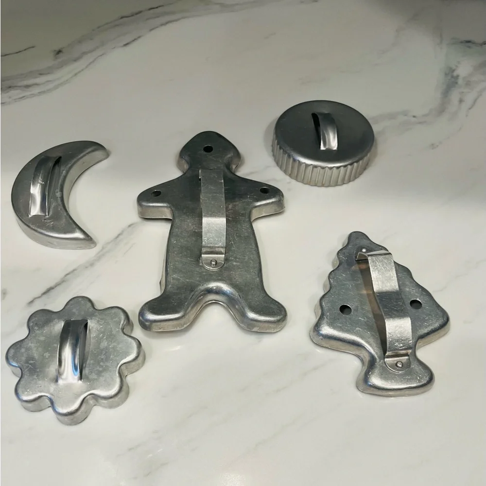 Vintage Cookie Cutter Bundle Set 19 Cutters Plastic and Aluminn Variety